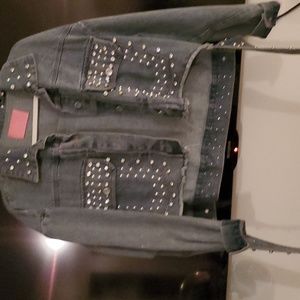 Denim studded jacket